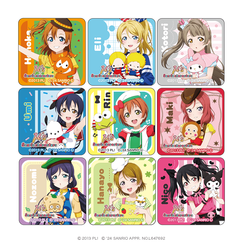 ラブライブ！×サンリオキャラクターズ アクリルマグネット(全9種)