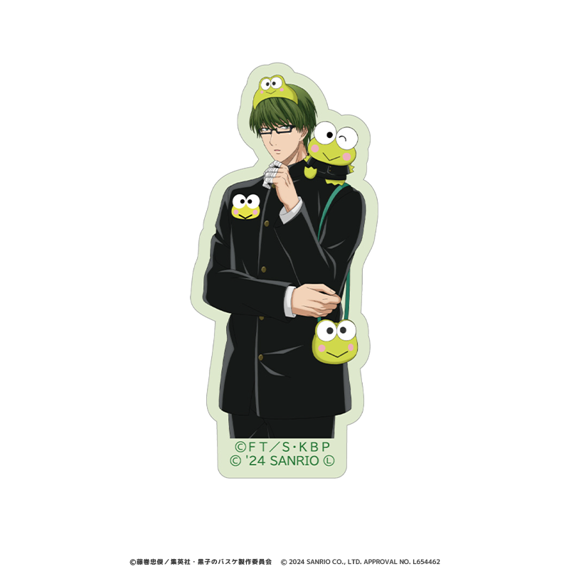 黒子のバスケ×サンリオキャラクターズ ダイカットステッカー 緑間 真太郎×けろけろけろっぴ