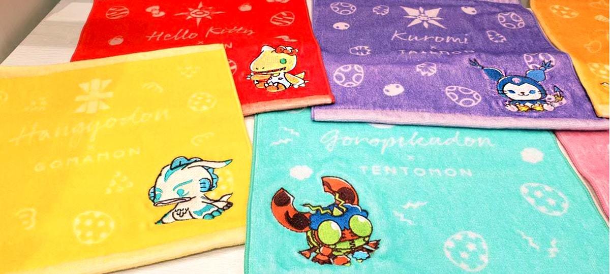サンリオキャラクターズ×デジモンアドベンチャー 刺繍タオル